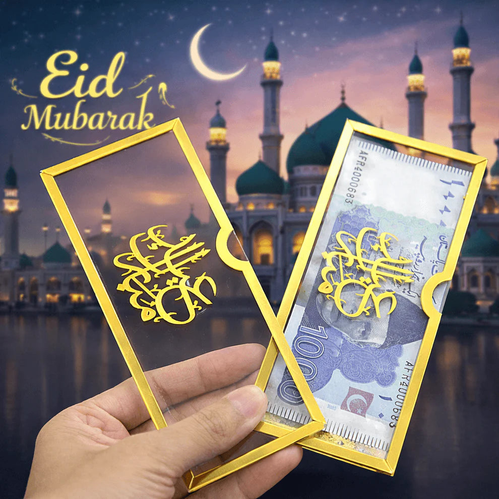 Acrylic Eidi Envelopes – Eid Mubarak Gift Envelopes for Kids