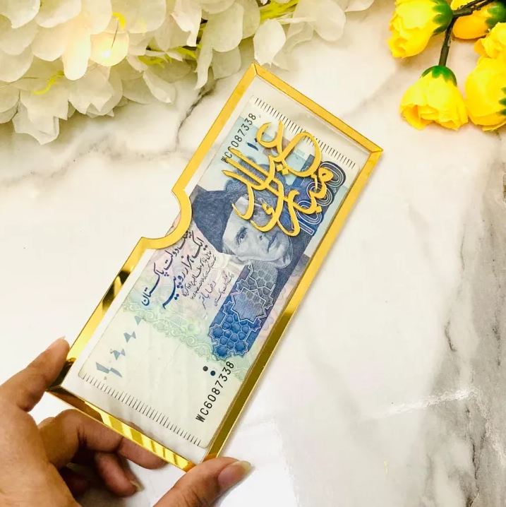 Acrylic Eidi Envelopes – Eid Mubarak Gift Envelopes for Kids